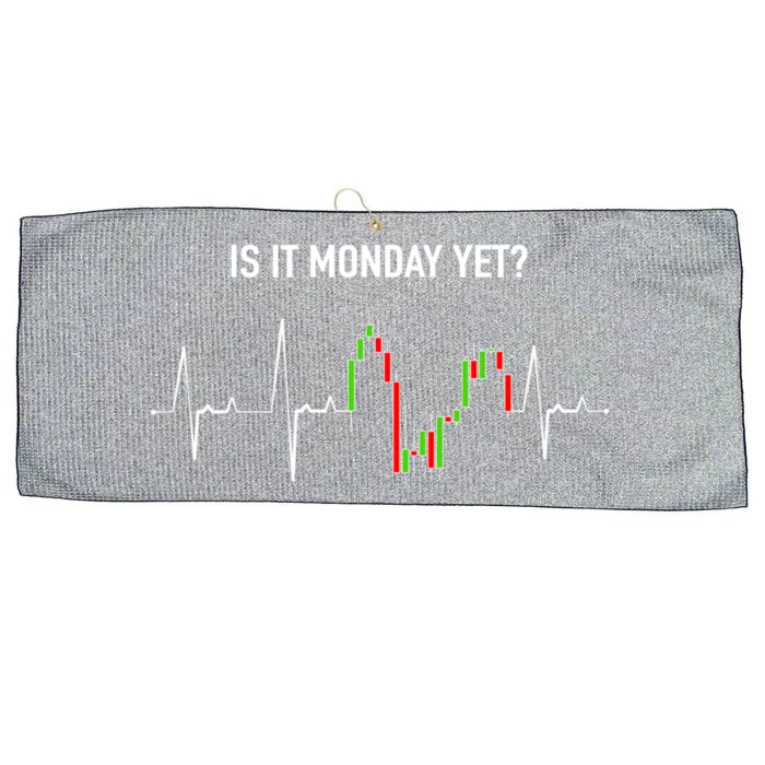 Is It Monday Yet Investor Day Trading Stock Market Trader Gift Large Microfiber Waffle Golf Towel