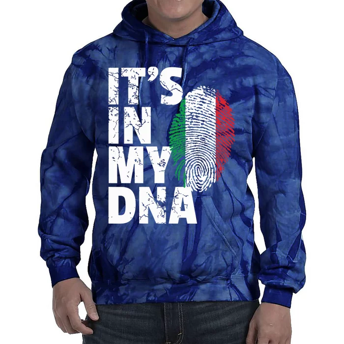 ITS IN MY DNA Italy Flag Italian Men Women Pride Gift Tie Dye Hoodie