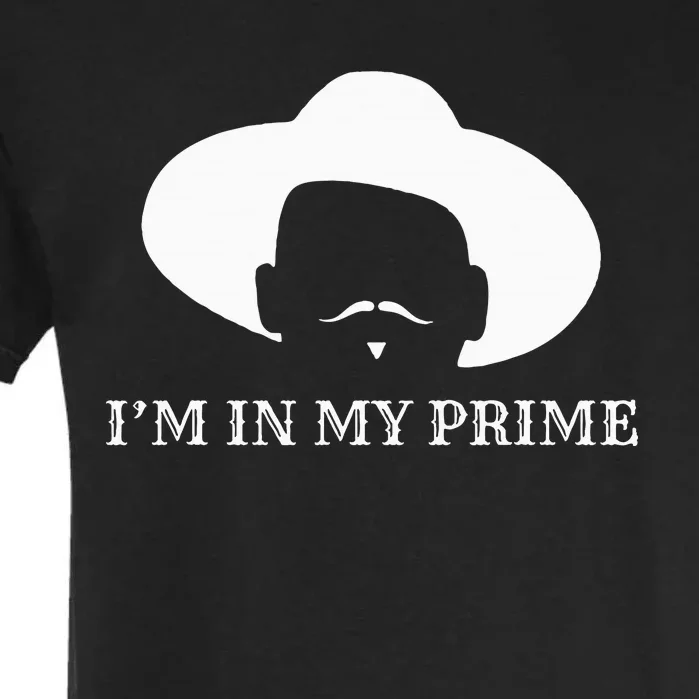 IM In My Prime Western Doc Holliday Cow Outlaw Mustache Garment-Dyed Heavyweight T-Shirt