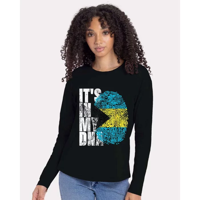 Its In My DNA Bahamas Independence Day Womens Cotton Relaxed Long Sleeve T-Shirt