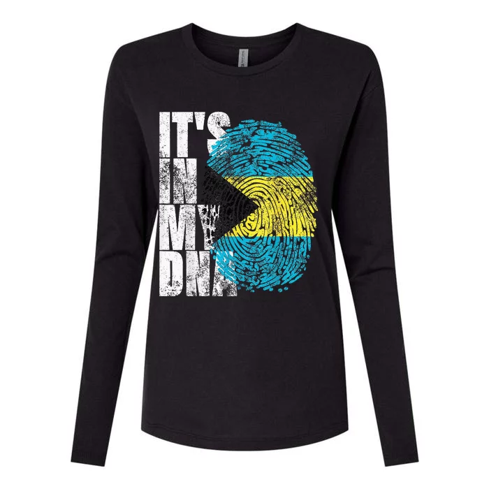 Its In My DNA Bahamas Independence Day Womens Cotton Relaxed Long Sleeve T-Shirt