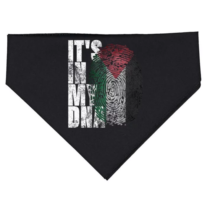 It's In My DNA Palestinian Arabic Gifts Palestine Flag USA-Made Doggie Bandana