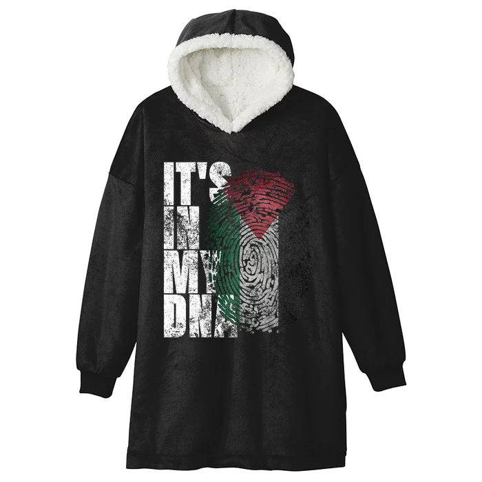 It's In My DNA Palestinian Arabic Gifts Palestine Flag Hooded Wearable Blanket