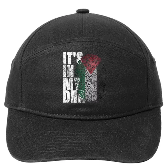 It's In My DNA Palestinian Arabic Gifts Palestine Flag 7-Panel Snapback Hat