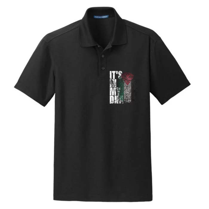 It's In My DNA Palestinian Arabic Gifts Palestine Flag Dry Zone Grid Performance Polo