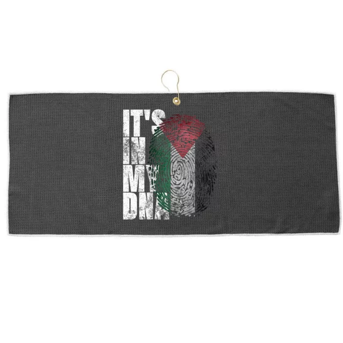 It's In My DNA Palestinian Arabic Gifts Palestine Flag Large Microfiber Waffle Golf Towel