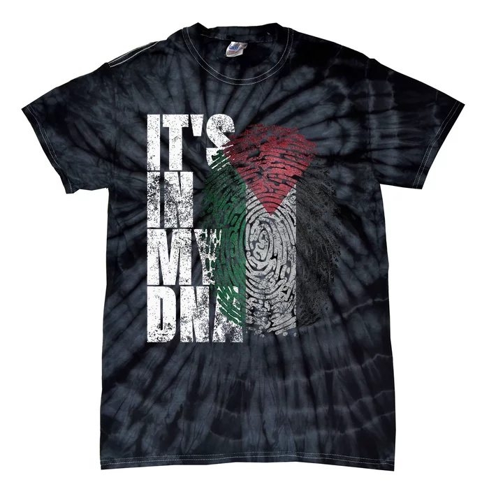 It's In My DNA Palestinian Arabic Gifts Palestine Flag Tie-Dye T-Shirt