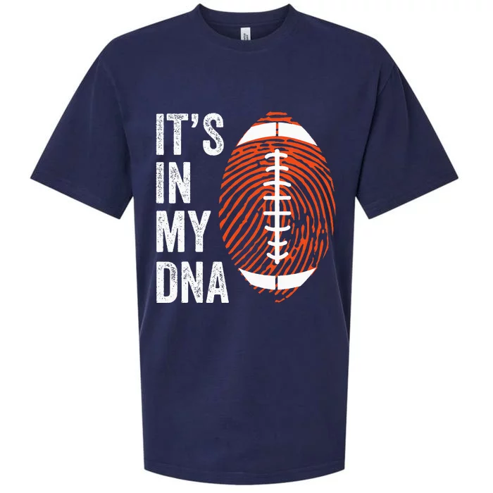 ItS In My Dna American Football Fingerprint Football Player Sueded Cloud Jersey T-Shirt