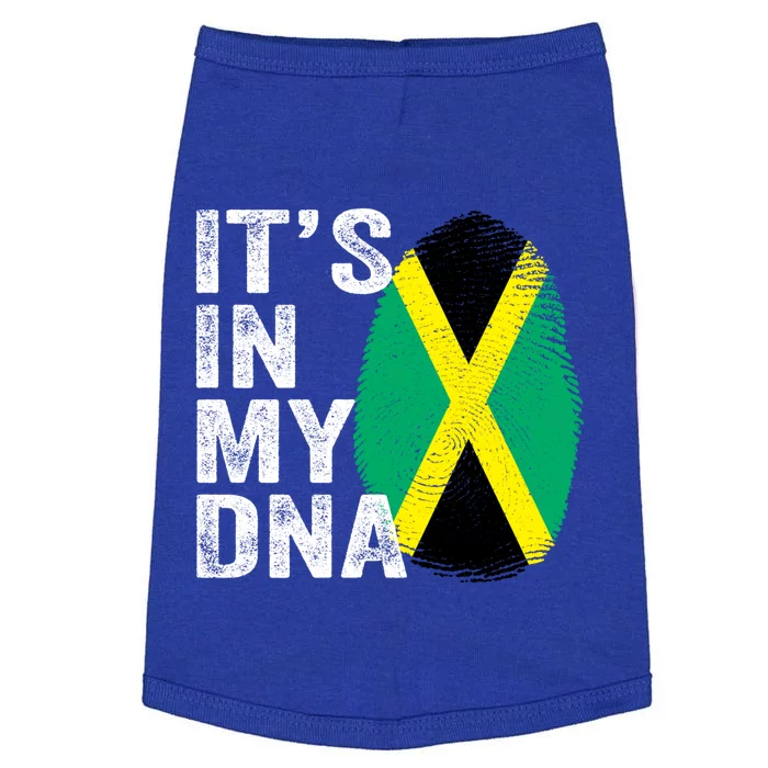 It's In My Dna Jamaican Flag Jamaica Fingerprint Gift Doggie Tank