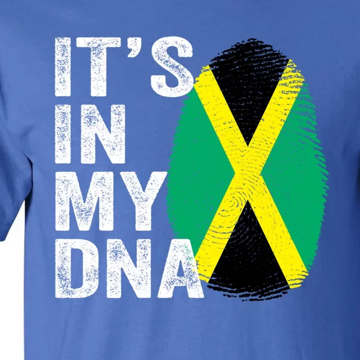 It's In My Dna Jamaican Flag Jamaica Fingerprint Gift Tall T-Shirt