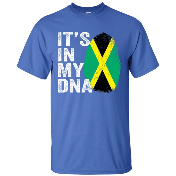 It's In My Dna Jamaican Flag Jamaica Fingerprint Gift Tall T-Shirt