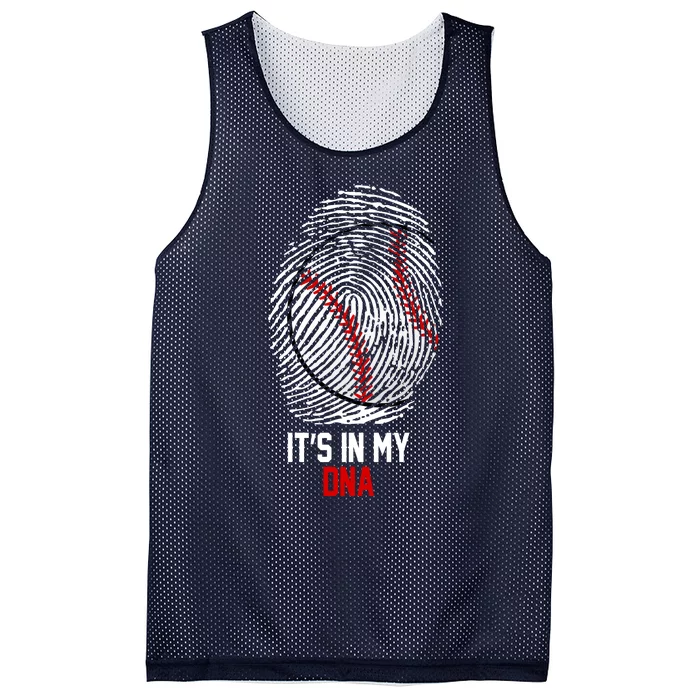 It's In My DNA Baseball Lover Mesh Reversible Basketball Jersey Tank