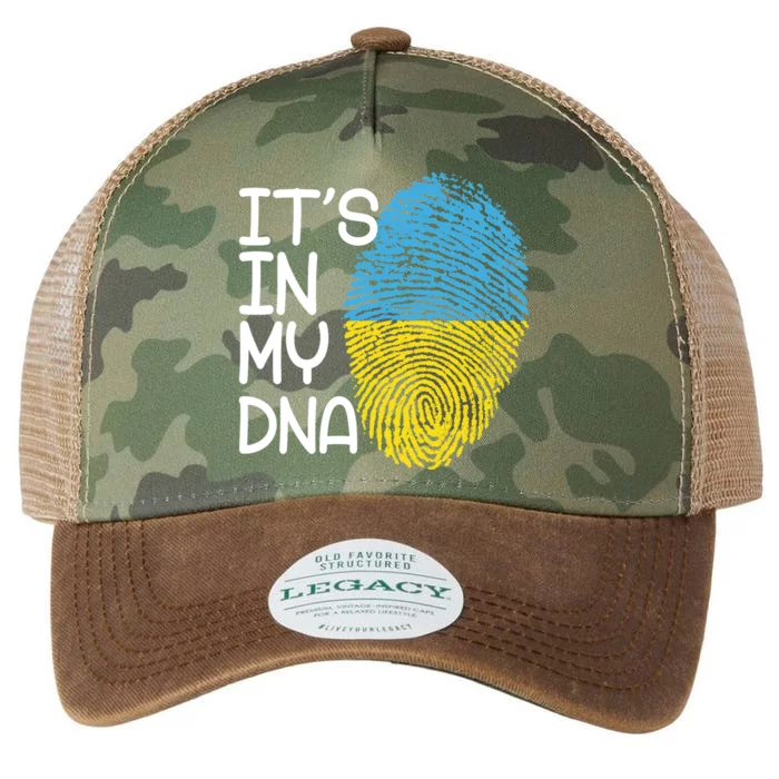 It's In My DNA Ukraine Fingerprint Legacy Tie Dye Trucker Hat