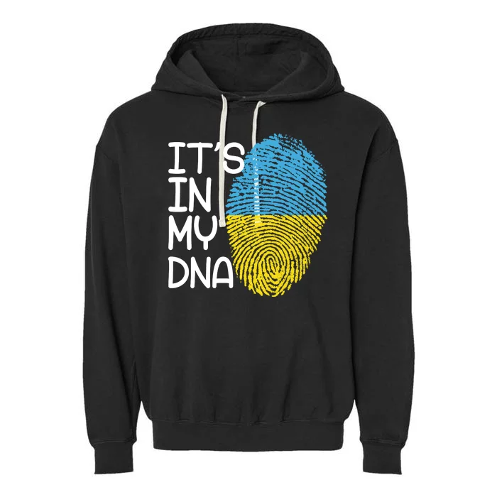 It's In My DNA Ukraine Fingerprint Garment-Dyed Fleece Hoodie