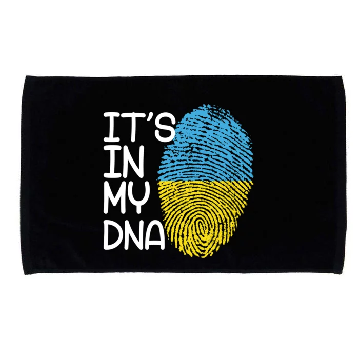 It's In My DNA Ukraine Fingerprint Microfiber Hand Towel