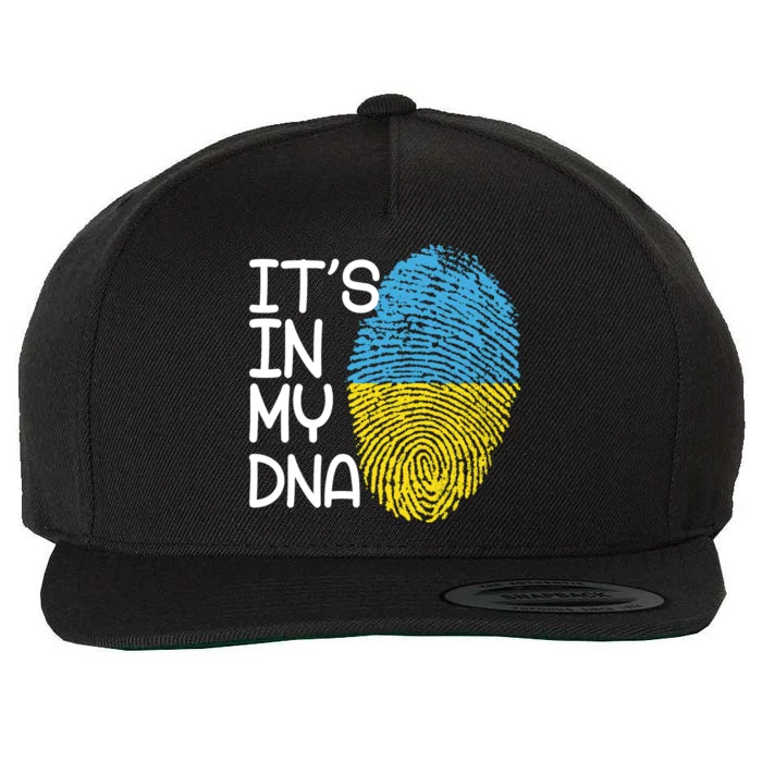 It's In My DNA Ukraine Fingerprint Wool Snapback Cap