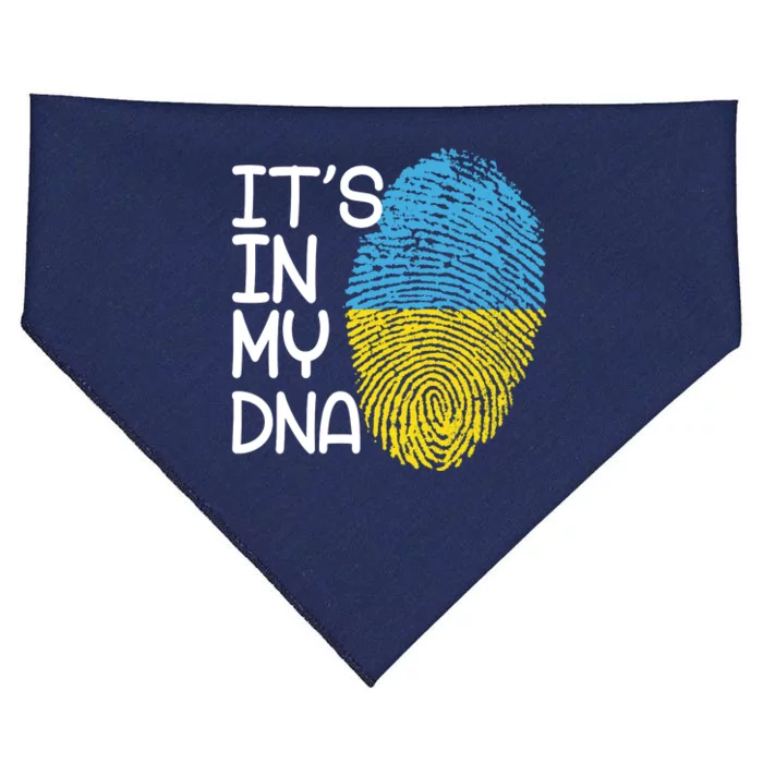 It's In My DNA Ukraine Fingerprint USA-Made Doggie Bandana