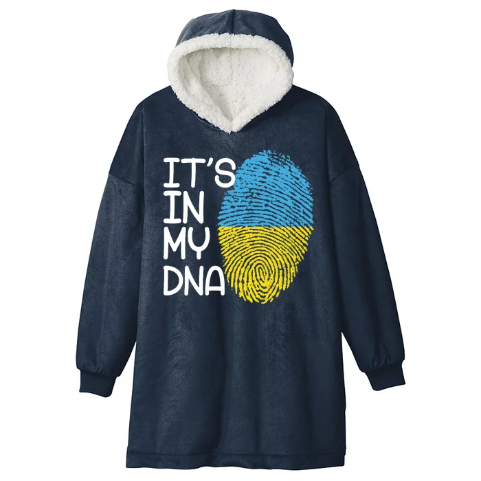 It's In My DNA Ukraine Fingerprint Hooded Wearable Blanket