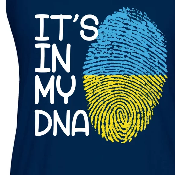 It's In My DNA Ukraine Fingerprint Ladies Essential Flowy Tank