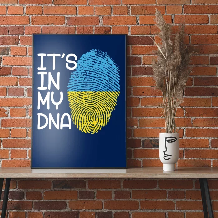 It's In My DNA Ukraine Fingerprint Poster