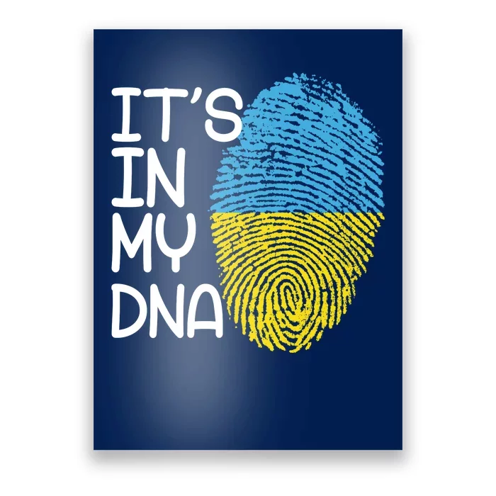 It's In My DNA Ukraine Fingerprint Poster