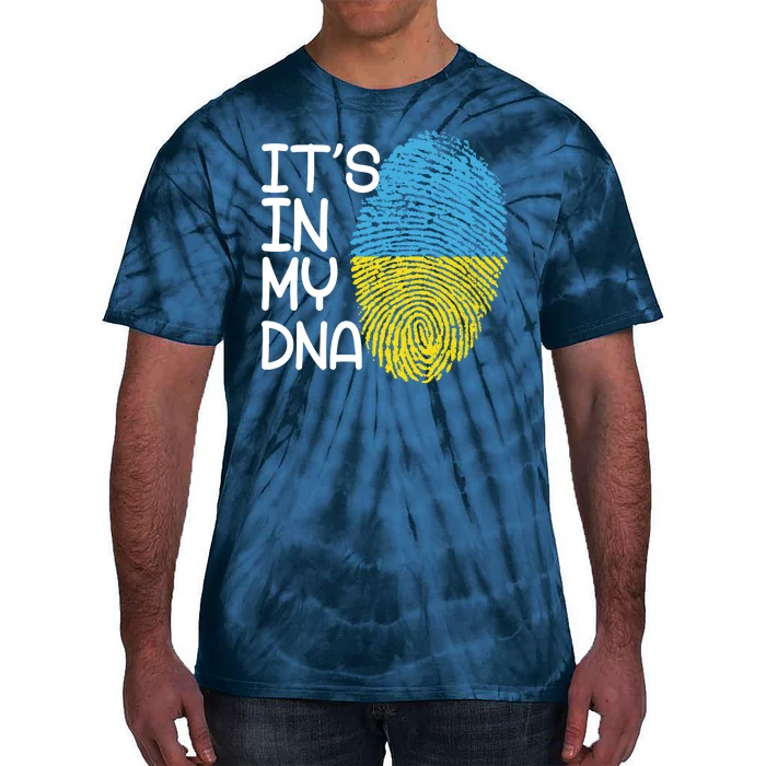 It's In My DNA Ukraine Fingerprint Tie-Dye T-Shirt