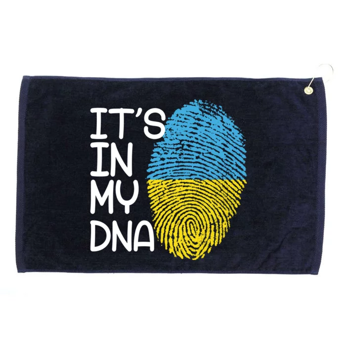 It's In My DNA Ukraine Fingerprint Grommeted Golf Towel