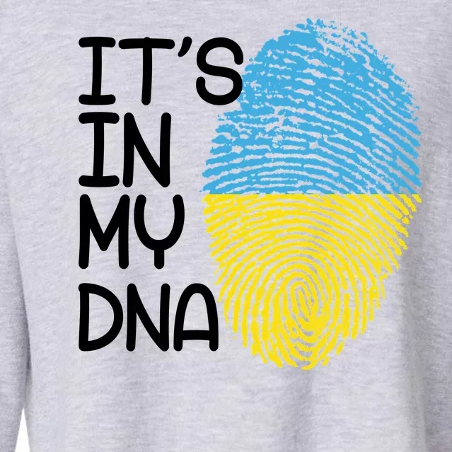 It's In My DNA Ukraine Fingerprint Cropped Pullover Crew