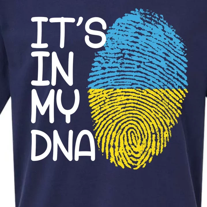 It's In My DNA Ukraine Fingerprint Sueded Cloud Jersey T-Shirt