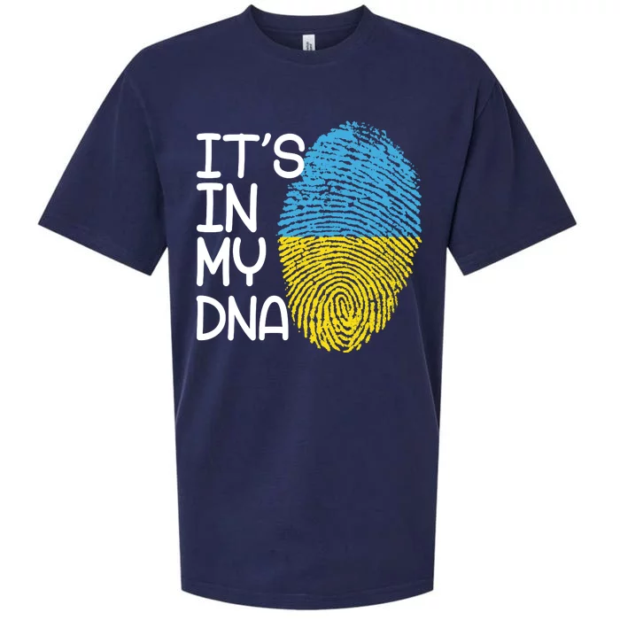 It's In My DNA Ukraine Fingerprint Sueded Cloud Jersey T-Shirt