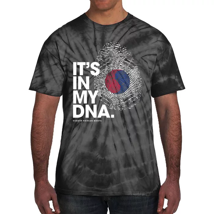 ITS IN MY DNA South Korea Flag Shirts South Korean Roots Tie-Dye T-Shirt