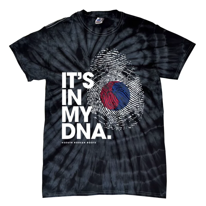 ITS IN MY DNA South Korea Flag Shirts South Korean Roots Tie-Dye T-Shirt