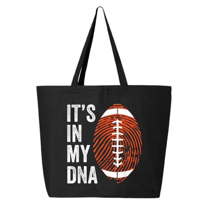 ItS In My Dna American Football Fingerprint Football Player 25L Jumbo Tote