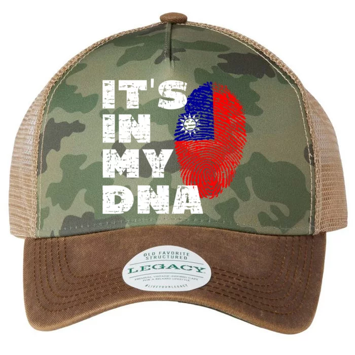 Its In My Dna Taiwan Flag Gift Legacy Tie Dye Trucker Hat