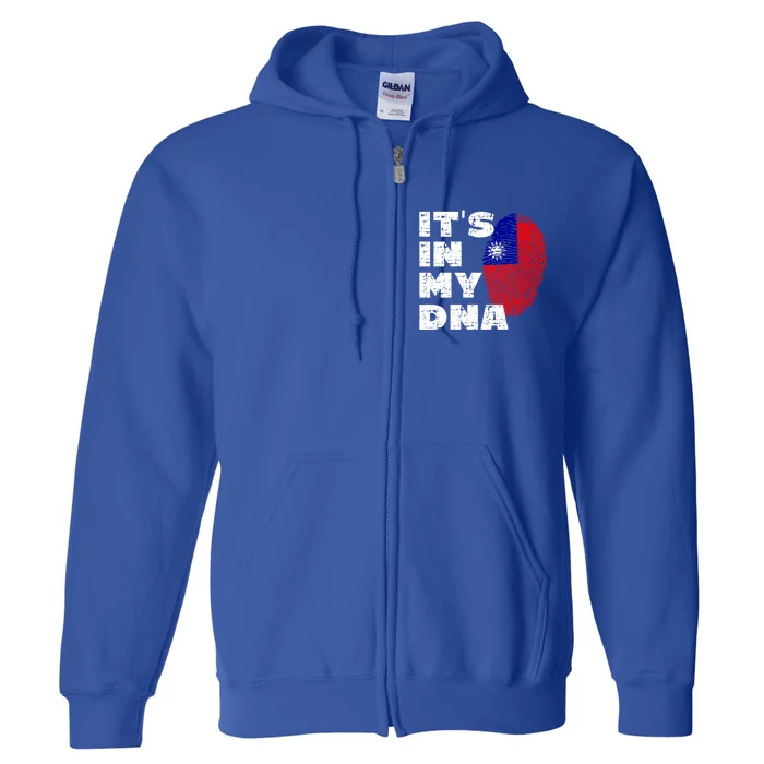 Its In My Dna Taiwan Flag Gift Full Zip Hoodie