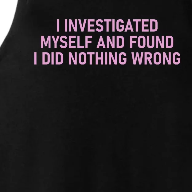 I Investigated Myself And Found I Did Nothing Wrong Funny Ladies Tri-Blend Wicking Tank