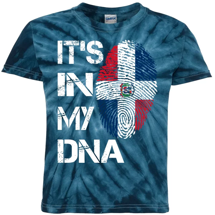 IT'S IN MY DNA Dominican Republic Flag Pride Gift Kids Tie-Dye T-Shirt