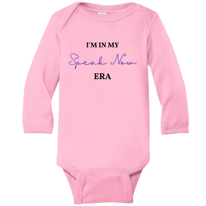 Im In My SpeakNow Era T.S. TS Speak Baby Long Sleeve Bodysuit