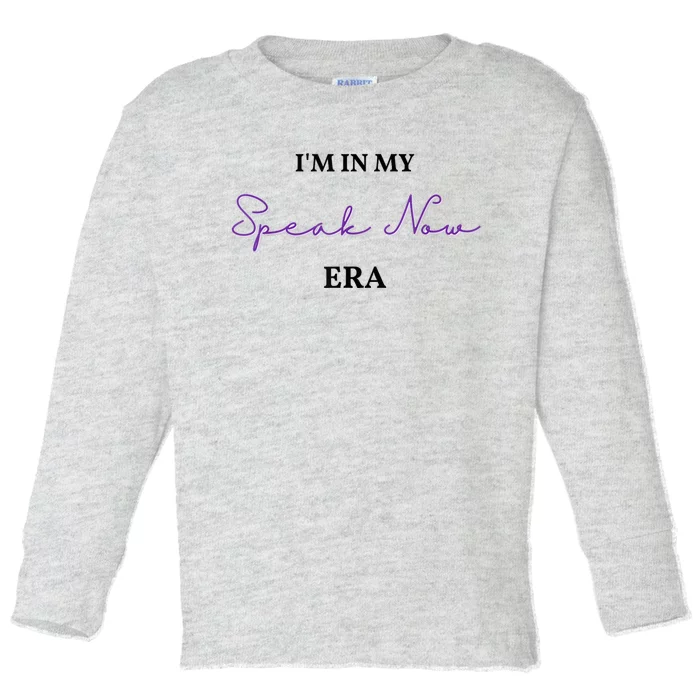 Im In My SpeakNow Era T.S. TS Speak Toddler Long Sleeve Shirt