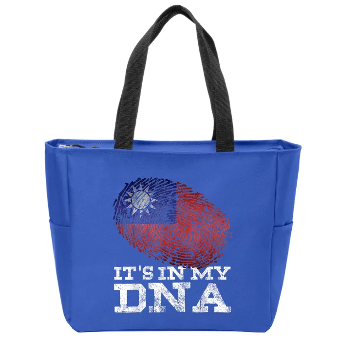 Its In My Dna Taiwanese Gift Proud Asian Taiwan Flag Cool Gift Zip Tote Bag