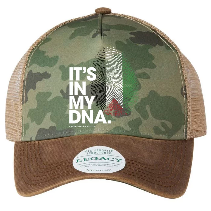 ItS In My Dna Palestine Flag Cool Gift Palestinian Roots Gift Legacy Tie Dye Trucker Hat