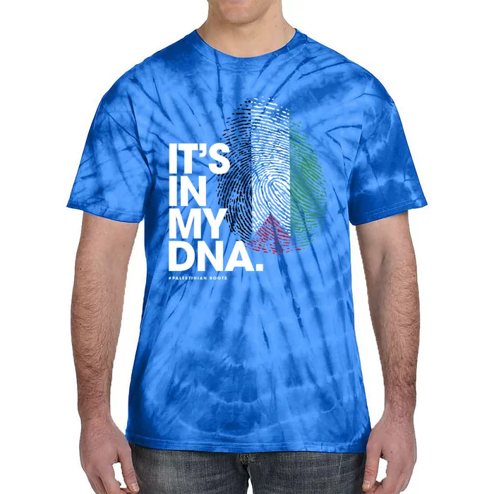 ItS In My Dna Palestine Flag Cool Gift Palestinian Roots Gift Tie-Dye T-Shirt