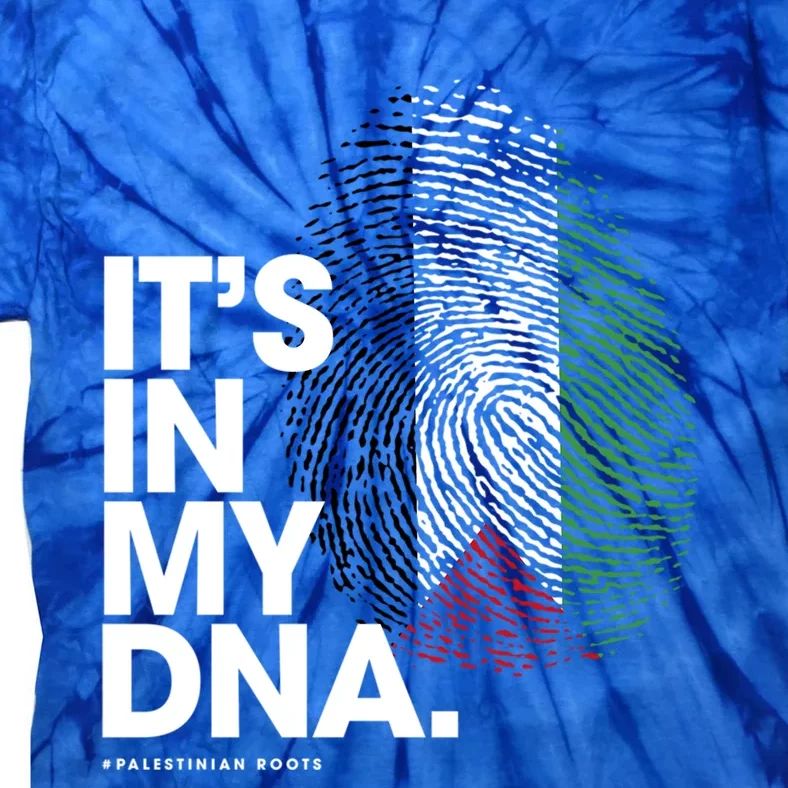 ItS In My Dna Palestine Flag Cool Gift Palestinian Roots Gift Tie-Dye T-Shirt