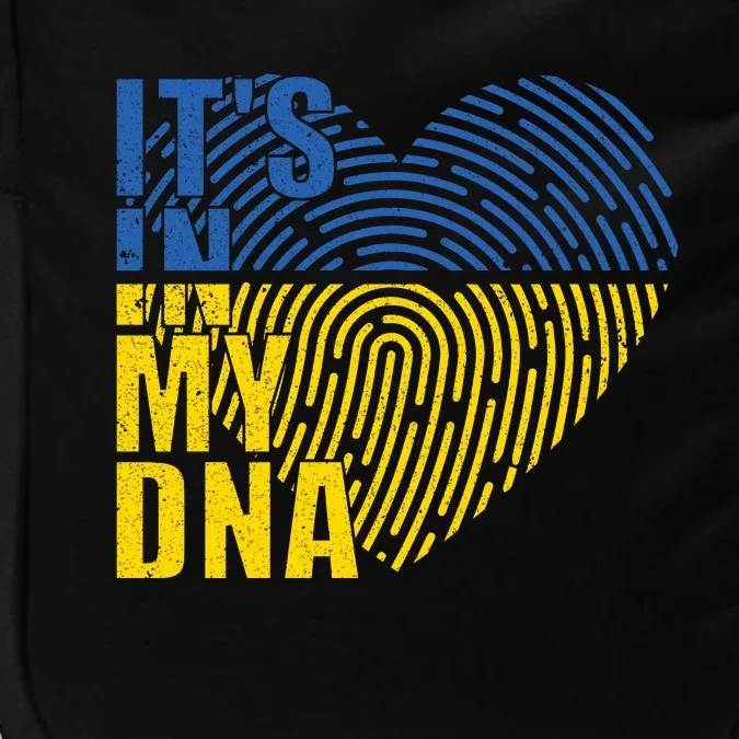 Its In My DNA Urkraine Flag Finger Print Impact Tech Backpack