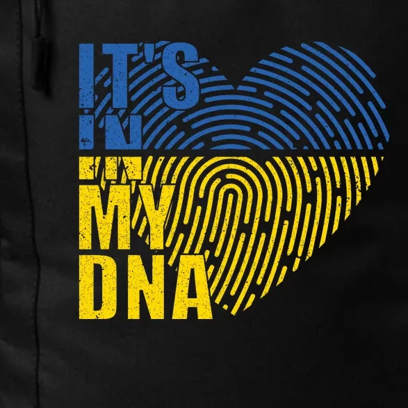 Its In My DNA Urkraine Flag Finger Print Daily Commute Backpack