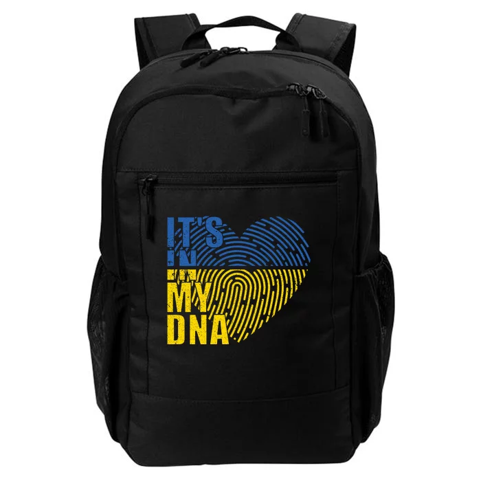 Its In My DNA Urkraine Flag Finger Print Daily Commute Backpack