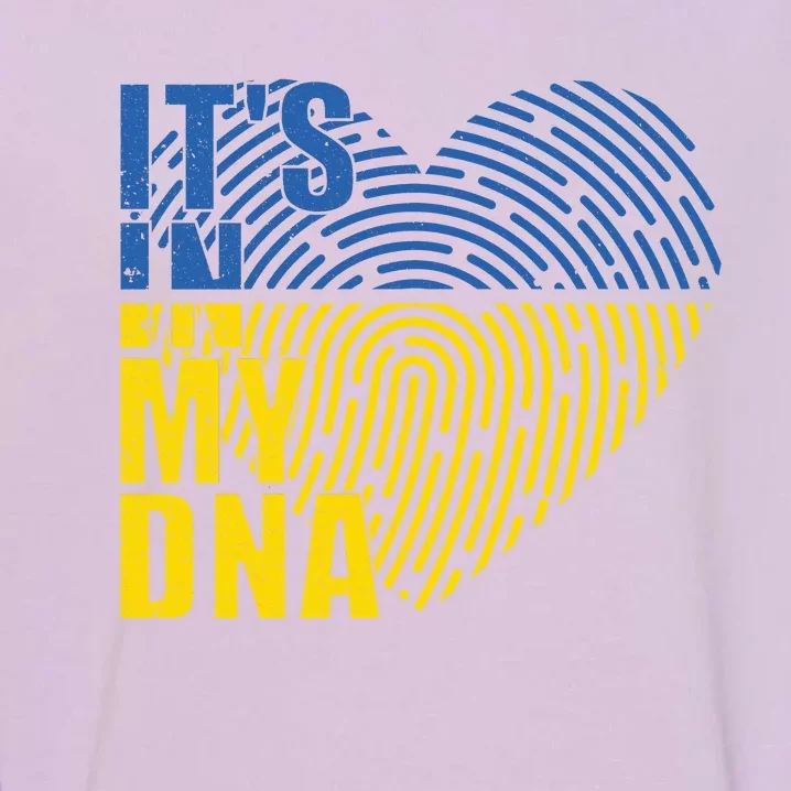 Its In My DNA Urkraine Flag Finger Print Garment-Dyed Sweatshirt