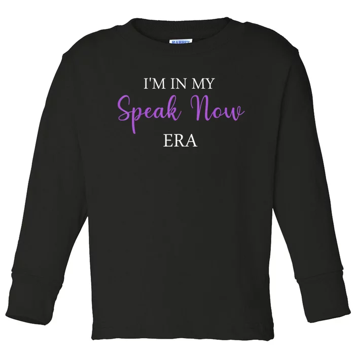 Im In My SpeakNow Era Toddler Long Sleeve Shirt