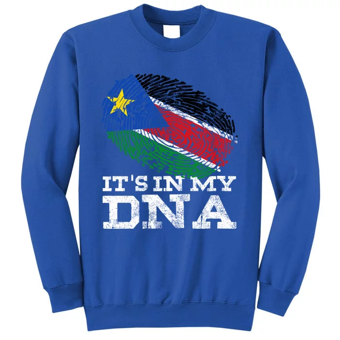 It's In My Dna South Sudanese Funny Gift Cool South Sudan Flag Gift Tall Sweatshirt