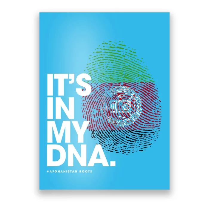 It's In My Dna Afghanistan Flag Great Gift Afghan Roots Cool Gift Poster